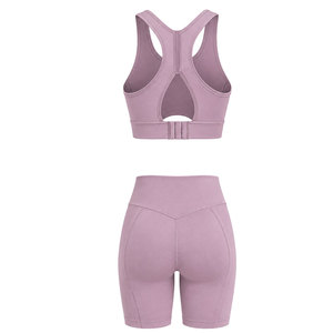 Conjunto deportivo acanalado sin costuras de alta calidad para mujer, ropa deportiva cómoda y ajustada para entrenamiento en el gimnasio, fitness y uso diario. - Product Image 5