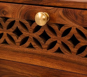 Solid Wood Extra Tall <b>Dressing</b> Table | 65 Inch Standing Mirror Vanity Cabinet | Wholesale Bedroom Furniture - Product Image 6