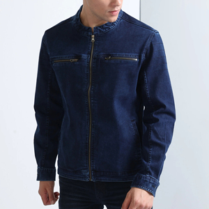 Men's Denim Jacket Classic Blue Jean Jacket Casual Streetwear Fashion Outerwear Wholesale Manufacturer Supplier <b>Coat</b> Streetwear - Product Image 2