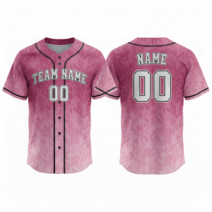 Uniforme de Béisbol Deportivo de Poliéster de Alto Rendimiento, Transpirable, de Secado Rápido, Antibacterial y Anti-UV, con Impresión Personalizada por Transferencia de Calor - Product Image 4