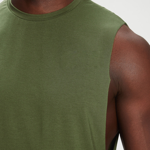 Chaleco Deportivo de Algodón para Hombre, Holgado, de Secado Rápido, Transpirable, de Color Sólido, para Gimnasio, Entrenamiento, Sin Mangas, Informal, 180g - Product Image 6