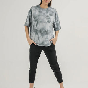 Camiseta clásica de verano para mujer, informal, con cuello redondo, manga corta, algodón suave, transpirable, cómoda, a la moda, ajuste relajado, para uso diario - Product Image 2