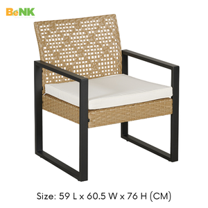 Ensemble de 4 meubles d'extérieur modernes en rotin tissé à la main de haute qualité pour les patios, les cours et les hôtels. - Product Image 6