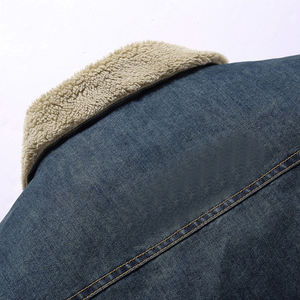 Veste en jean légère pour homme, coupe slim, déchirée, col montant, imprimée, respirante, collection automne 2026 - Product Image 5