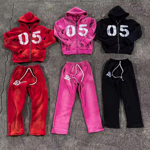 Conjuntos Deportivos para Hombre, Estilo Urbano, 2 en 1, Ligeros, con Logotipo Personalizado, para Invierno, Tallas Grandes, Resistentes al Viento, Transpirables, de Poliéster/Algodón Elástico - Product Image 1