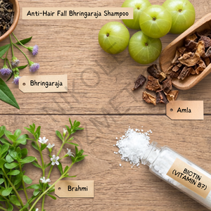 Champú Anticaída Bhringraj, Fórmula Herbal para Fortalecer el Cabello y Limpiar el Cuero Cabelludo, para el Cuidado del Cabello Débil, Fino y Dañado - Product Image 2