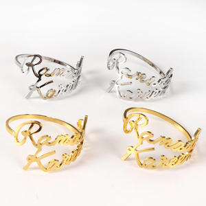 Anillo de servilleta de lujo con diseño de hoja para Ramadán, dorado y plateado, decoración islámica para mesa, accesorio para fiestas y cenas del Eid. - Product Image 6