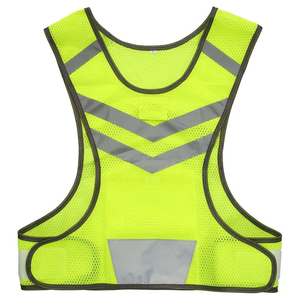 High Visibility Safety Vest <b>Reflective</b> Yellow Mesh Adjustable Straps Class 1 Work Wear Pockets - Product Image 3