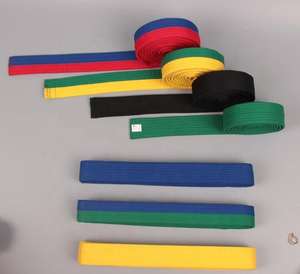 Ceinture noire de karaté Shotokan brodée, arts martiaux japonais pour enfants, jeunes et clubs juniors, polyester, nom personnalisé, largeur 4 cm - Product Image 2