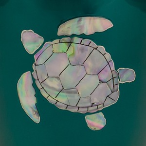 Urne funéraire blanche de style américain LU Sea Turtle, capacité de 200 pouces cubes - Product Image 4