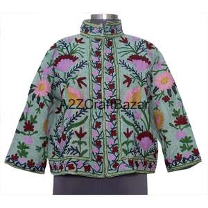 Blouson bomber vintage à motif floral brodé, respirant, séchage rapide, coton écologique, décontracté, pour l'hiver/le printemps/le été, idéal pour les fêtes - Product Image 6
