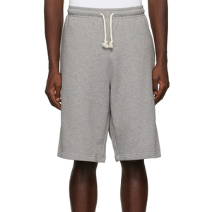 <b>Men</b> Solid <b>Long</b> <b>Shorts</b> Oversized Baggy Fit 100% Cotton Fleece High Waist Thick Drawstring Lounge Bottoms Breathable Eco-Friendly - Product Image 3
