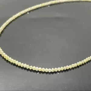 Cuentas de Rondelle de diamante amarillo claro Natural superior 1,8-2,8mm 38 Cm cuentas de colores elegantes para la fabricación de joyas - Product Image 1