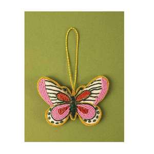 Porte-clés en strass faits main Ziyan, perles de verre papillon, style vintage, pour mariage, Noël, souvenir de fête - Product Image 1