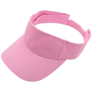 Visière unisexe en coton rose à bord plat, ajustable, pour adultes, idéale pour l'extérieur au printemps et en été - Product Image 1