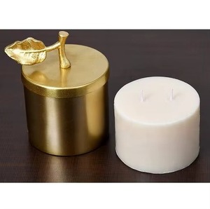 Classic Style Gold Metal Brass Candle Wax Jar Holder Latest Design Home <b>Decorative</b> Item From India - Product Image 2