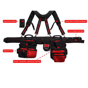 Cinturón de herramientas profesional para construcción, resistente, con tirantes para carpinteros, OEM, impermeable, ajustable, para enajeradores, en venta. - Product Image 3