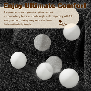 Modern Convertible for Teddy Fabric <b>Sofa</b> Bed 15\" Twin Size Folding Mattress 2-Pillow <b>Foam</b> Filled Sleeper Stylish Floor Living - Product Image 6