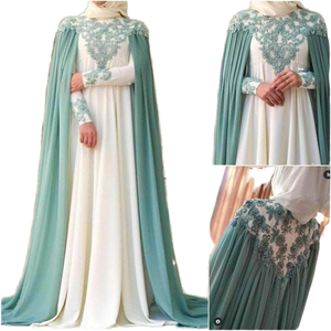 Elegante y modesto bordado a mano desgaste del Partido de manga larga Abayas tradicionales para las mujeres - Product Image 2