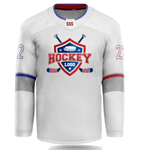 Top Sale Blank Ice Hockey Uniform Top Quality Wholesale Custom Design Ice Hockey Jersey Sublimation Printed Team Hockey Jersey - Product Image 2