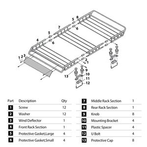 Portaequipajes Universal Extensible para Techo de Auto, SUV y Camioneta, 50'' L x 36'' W x 5.1'' H, Cesta de Carga Impermeable, Barras de Techo - Product Image 4