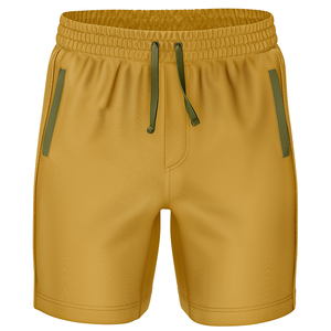 Pantalones Cortos Deportivos de Hombre, de Color Sólido, Tejidos en Poliéster, de Cintura Media, con Cordón Ajustable, Elásticos, de Secado Rápido, con Bolsillos, Estilo Casual - Product Image 2