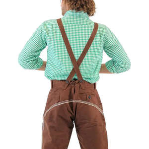 Pantalones Cortos Transpirables de Cuero de Cabra Estilo Bávaro para Mujer - Product Image 2