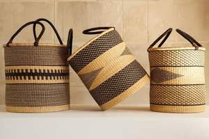 Eco Friendly Handmade Natural Rattan Rectangle <b>Large</b> Woven <b>Storage</b> <b>Basket</b> with Handle for Home Organization - Product Image 3