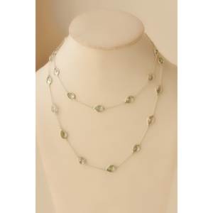 Collar de cadena con bisel de topacio azul cielo Azure Dew y cadena de lujo de plata de ley 925 en venta - Product Image 1