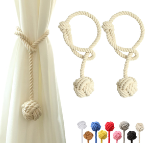 Cotton Rope Curtain Buckle Outdoor Home Curtain <b>Tiebacks</b> Popular Home Decorative Support Rope Curtain <b>Tieback</b> - Product Image 6