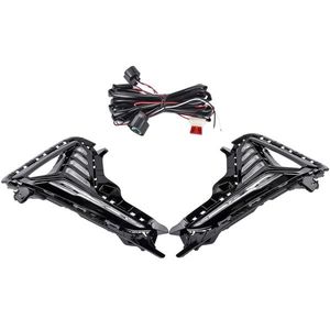 2018-2019 Hyundai Sonata LED Fog <b>Light</b> DRL Lamps <b>Cover</b> Bezels Left and Right Side Lighting Trim <b>Covers</b> - Product Image 3