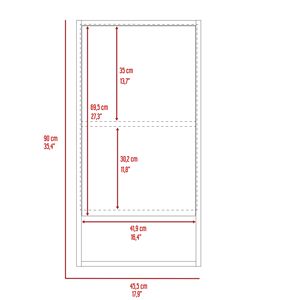 Armadietto per medicinali con un ripiano esterno, finitura Wengue Nero, serie Irvine, mensole da bagno - Product Image 6