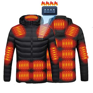 Veste Chauffante Personnalisée pour Homme, Coupe-Vent USB 5V, Doudoune Électrique à Capuche pour Activités Extérieures - Product Image 1