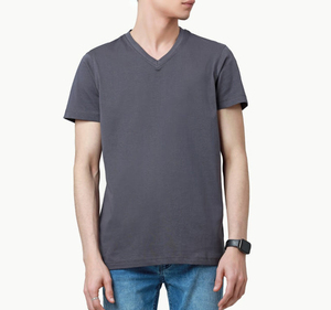 T-shirt Homme Col Rond Manches Courtes Couleur Unie Personnalisé OEM Haute Qualité 100% Coton Coupe Oversize Épaules Tombantes - Product Image 5