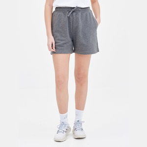 Shorts de sport taille haute en molleton 100 % coton pour femme – Décontractés, respirants, écologiques, séchage rapide, extensibles dans 4 directions, grandes tailles - Product Image 1