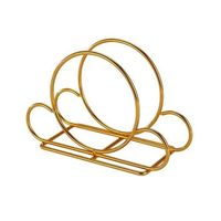Porte-serviettes en métal antique avec détails artistiques, élégant accessoire décoratif pour table à manger, solution d'organisation pour la cuisine