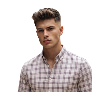 Chemise en flanelle à carreaux beige marron pour homme, manches longues, boutonnée, chemise décontractée à carreaux, tissu brossé doux, streetwear tendance - Product Image 3
