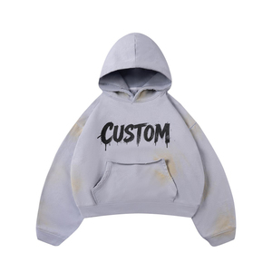 Sudadera con Capucha Negra para Hombre, Estampado de Puntos, Estilo Casual para Otoño, Corte Regular, Diseño con Bolsillos, 100% Algodón Tejido - Product Image 4