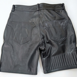 Shorts en cuir pour homme, nouvelle collection 2026, cuir véritable, qualité supérieure, sur mesure, design unique, confortable et tendance. - Product Image 2