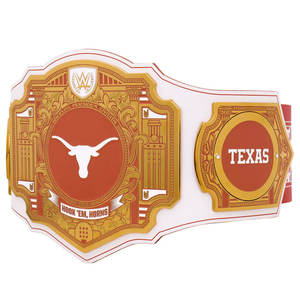 Cinturón de Campeonato Personalizado Estilo Texas Longhorns con Placas de Metal Pesado Doradas FITLER SPORTS Hebilla de Placa Título de Lucha Libre - Product Image 1