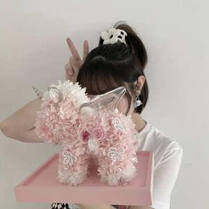 Decoración del hogar Adornos elegantes Caja de regalo para siempre Secado inmortal preservado Rosa Hortensia <span class=keywords><strong>unicornio</strong></span> flor eterna en caja de acrílico - Product Image 4
