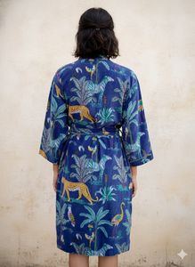 Robe kimono en velours imprimé, style bohème, doublure en coton indien, classique, élégante, sexy, cadeau pour adultes, été - Product Image 2