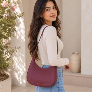 Sac à bandoulière élégant en forme de croissant pour femme, sac à main en cuir PU, sac hobo minimaliste, sac sous le bras stylé, sac à main tendance pour usage quotidien - Product Image 2