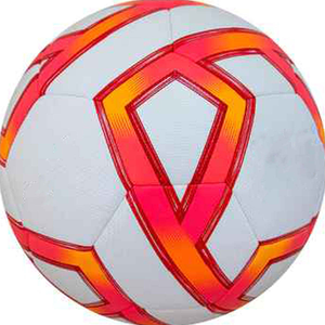 Balón de Fútbol Blanco CORE FIELD con Patrón Geométrico Rojo y Naranja, Ecológico, Ligero, para Entrenamiento en Interiores/Exteriores - Product Image 3
