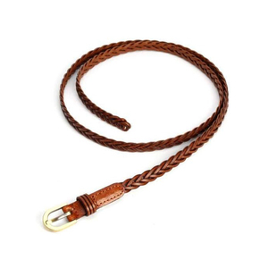 Cinturón de Cuero Trenzado para Mujer, Diseño Casual, Hebilla de Pin Dividido, Cinturón de Vestir de Cuero Genuino Trenzado para Mujer - Product Image 3