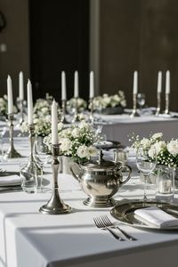 Silver Aluminium Pillar Candlestick Holder Handmade Customized Metal <b>Candle</b> Stand For Home & Event Decor <b>Wedding</b> Centerpieces - Product Image 6