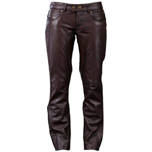 Pantalon décontracté pour homme en cuir véritable à 100 %, coupe droite, léger, respirant, écologique, au meilleur prix pour la vente en ligne - Product Image 1