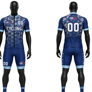 Ensemble de maillot et de short de cyclisme unisexe Orvo, blanc et noir, imprimé géométrique, respirant, manches courtes, 100% polyester, course sur route - Product Image 6