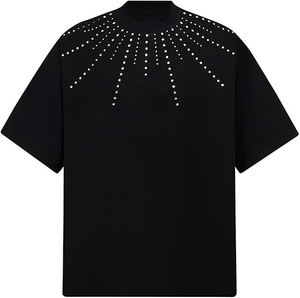 Camiseta Personalizada con Pedrería para Hombre, Estilo Urbano, Algodón, Talla Grande, Logotipo Personalizado, Fabricante OEM, Ropa al por Mayor - Product Image 2