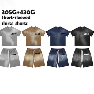 Ensemble court 2 pièces pour homme, style streetwear, avec short et t-shirt, léger et respirant, pour hommes branchés - Product Image 1